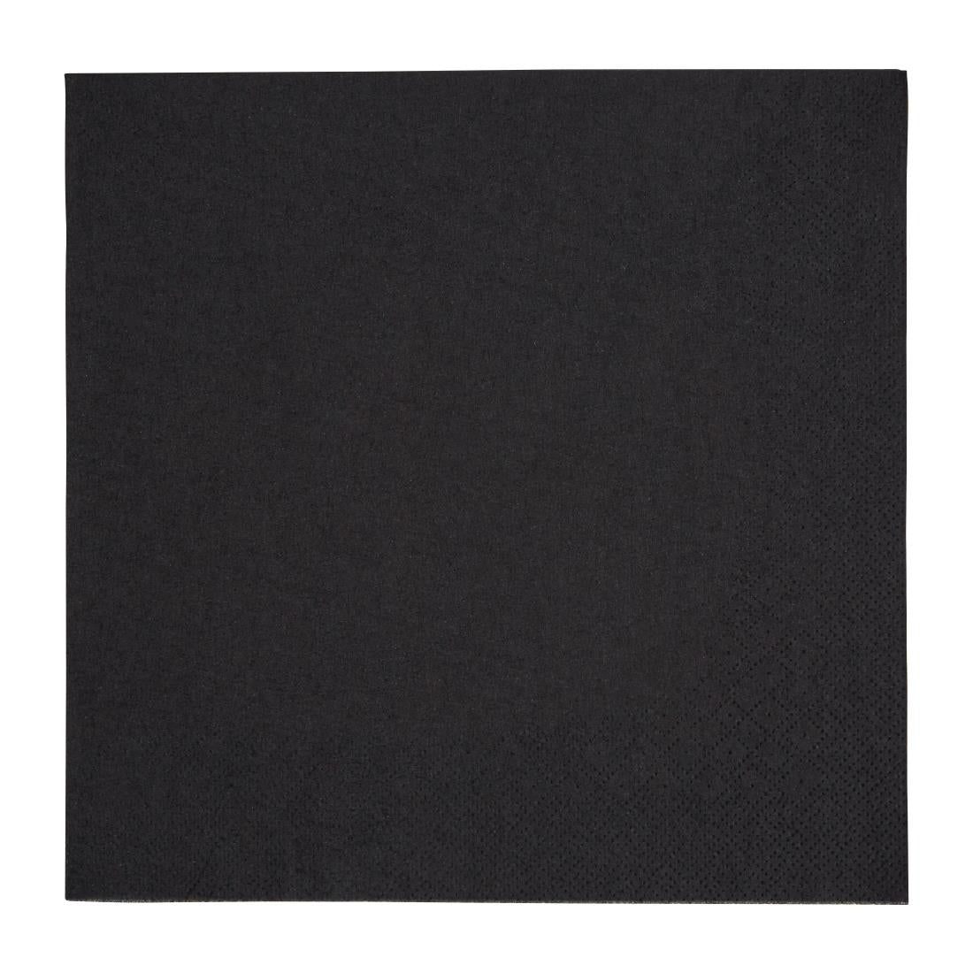 Fiesta Recyclable 40cm 3 ply 4 Fold Black Dinner Napkin  (Pack 1000)