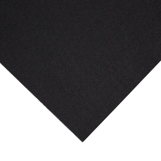 Fiesta Recyclable 40cm 3 ply 4 Fold Black Dinner Napkin  (Pack 1000)