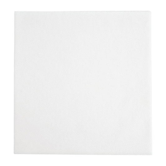 Fiesta Recyclable 40cm Airlaid 4 Fold White Dinner Napkin  (Pack 500)