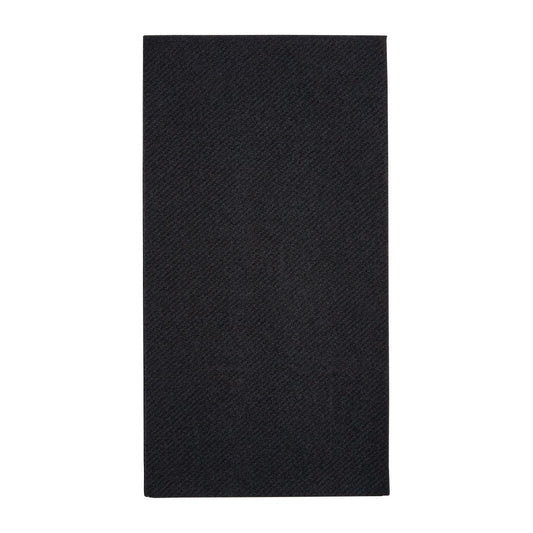 Fiesta Recyclable 40cm Airlaid 8 Fold Black Dinner Napkin  (Pack 500)