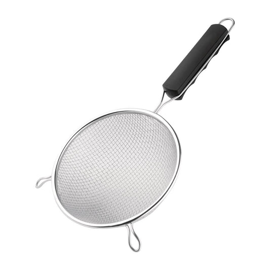 Vogue Double Mesh Sieve Black Handle - 160mm