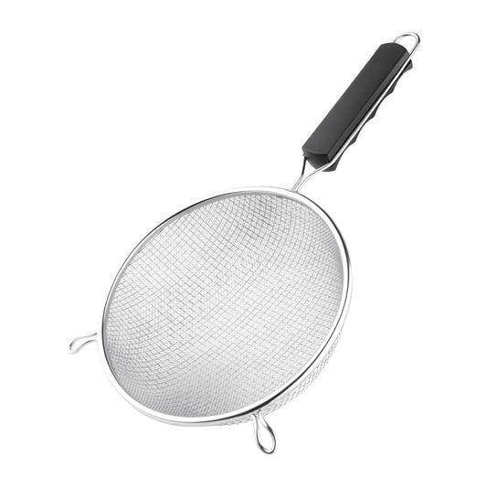 Vogue Double Mesh Sieve Black Handle - 180mm