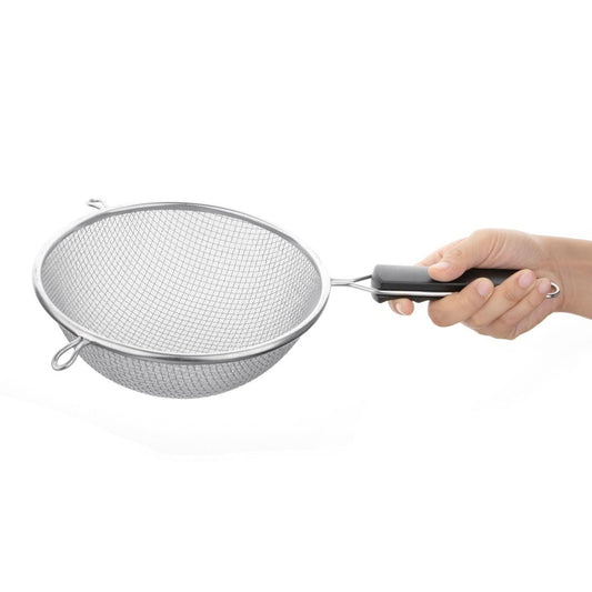 Vogue Double Mesh Sieve Black Handle - 200mm