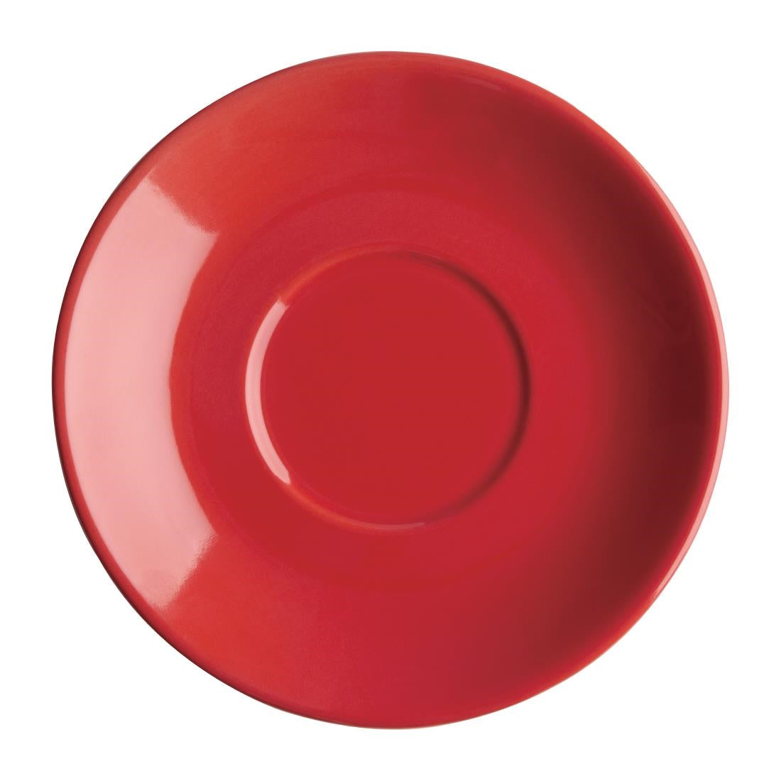 Olympia Cafe Saucer for Flat White Red - 135mm (Box 12)