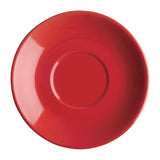 Olympia Cafe Saucer for Flat White Red - 135mm (Box 12)