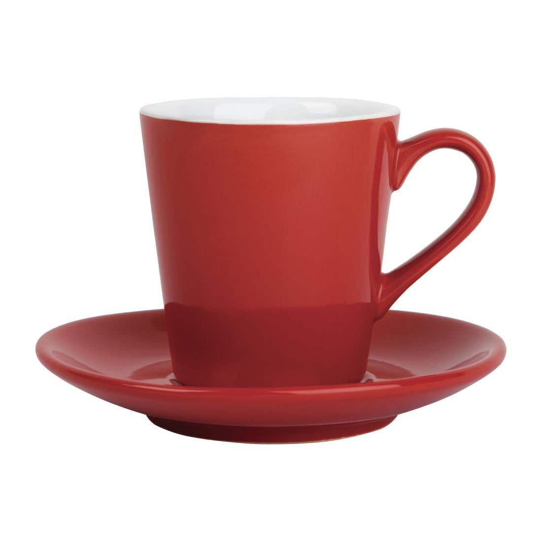 Olympia Cafe Saucer for Flat White Red - 135mm (Box 12)