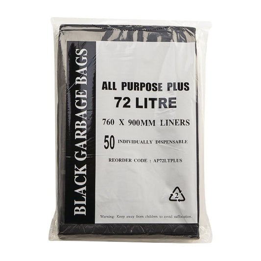 PR BUSTER - Jantex All Purpose Garbage Bag Black - 72Ltr (Box 50)