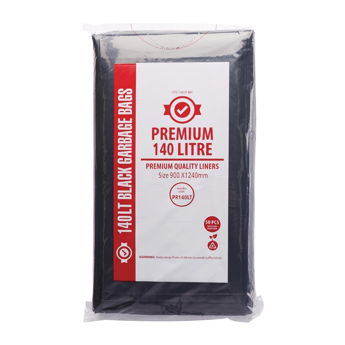 Jantex Premium Garbage Bag Black - 140Ltr (Box 50)