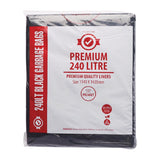 Jantex Premium Garbage Bag Black - 240Ltr (Box 25)