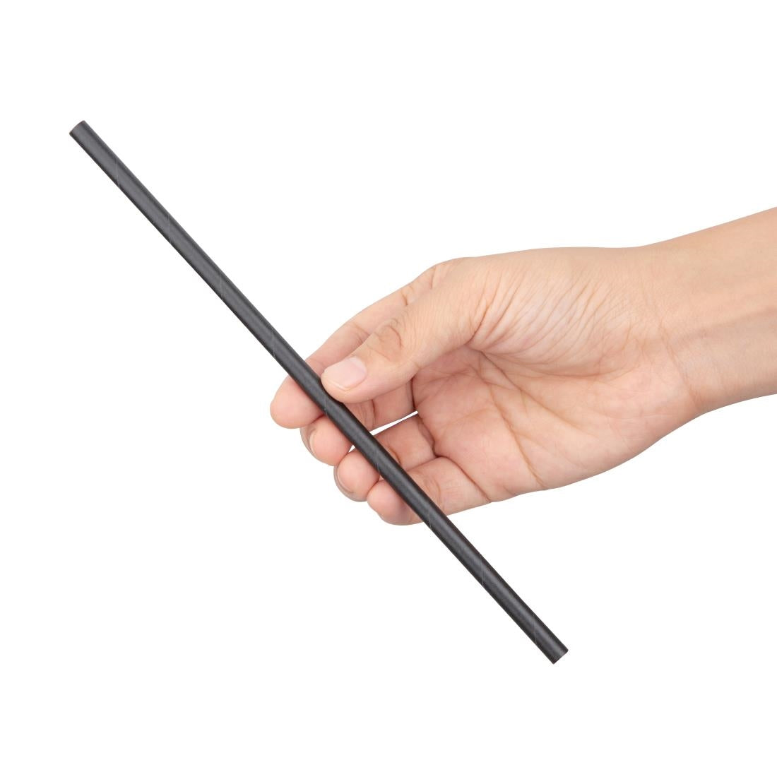 Fiesta Compostable Wrapped Paper Straw Black - 6mm (Box 250)