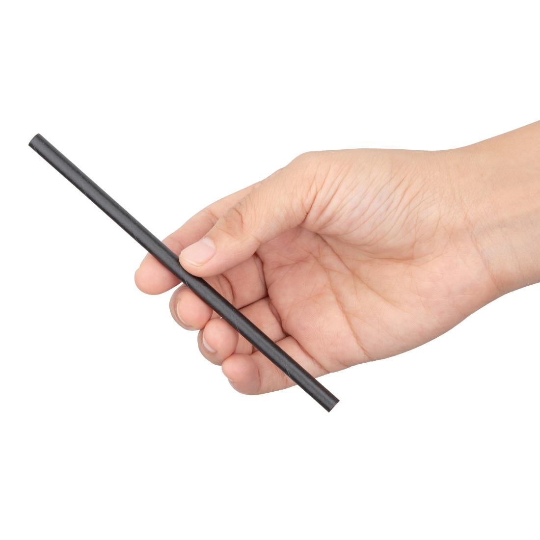 Fiesta Compostable Wrapped Paper Cocktail Stirrer Straw Black (Pack 250)