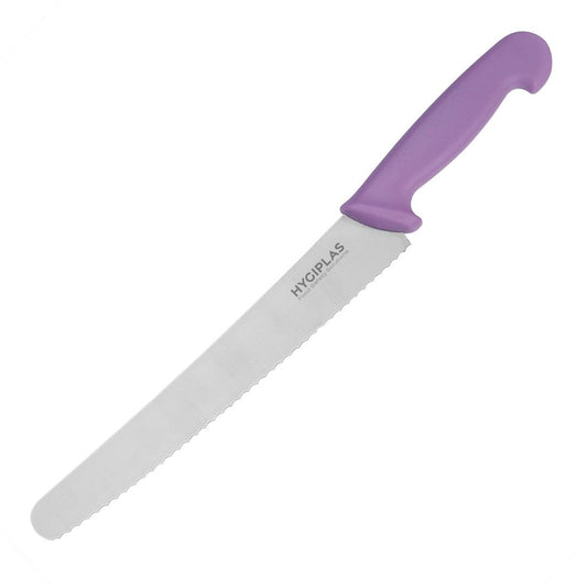Hygiplas Serrated Pastry Knife Purple - 10"