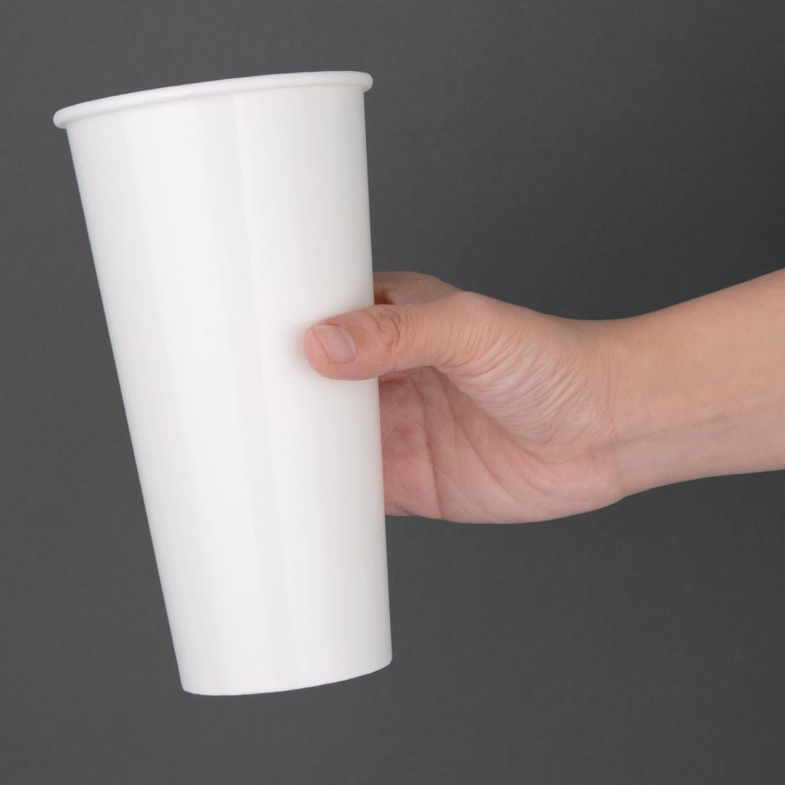 Fiesta Recyclable Cold Cup Single Wall White 90mm 22oz (Pack 1000)