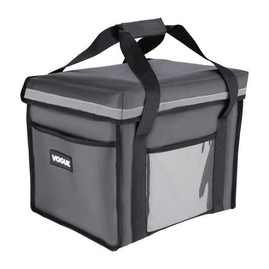 Vogue Insulated Folding Delivery Bag Grey - 305x380x380mm 12x15x15"