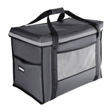 Vogue Insulated Folding Delivery Bag Grey - 540x360x430mm 21x14x17"