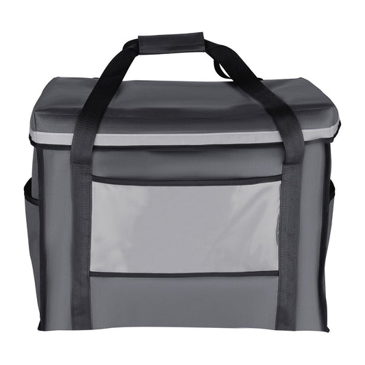 Vogue Insulated Folding Delivery Bag Grey - 540x360x430mm 21x14x17"