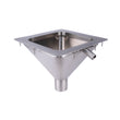 Square to Conical  Flushing Rim Sink - 450 FRSS-DI450-304