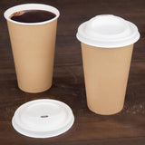 Fiesta Compostable Bagasse Hot Cup Lid - 90mm for 12oz Cup (Pack 1000)