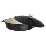 Vogue Saute Pan Round Black - 280mm 3 1/2Ltr