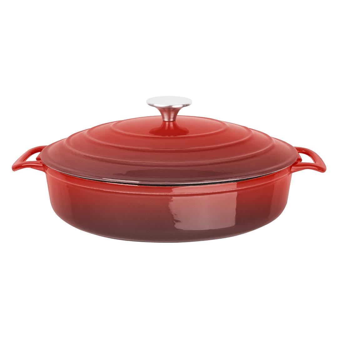 Vogue Saute Pan Round Red - 280mm 3 1/2Ltr