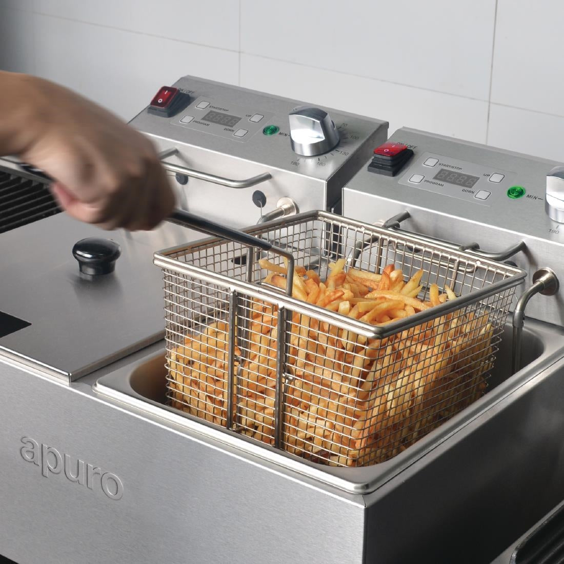 Apuro Double Fryer - 2x5Ltr 2x2.2kW