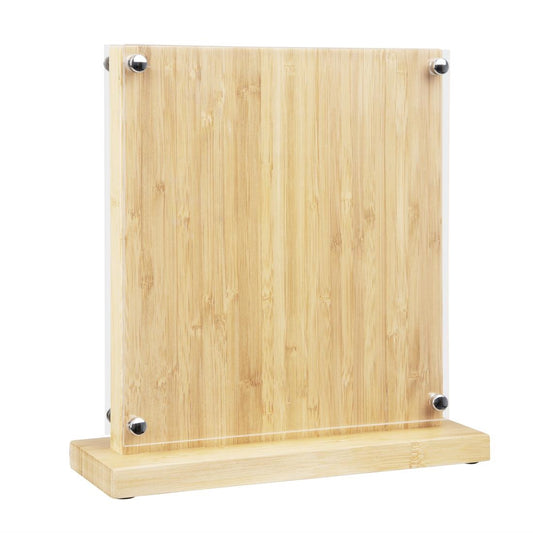 Vogue Magnetic Knife Block Bamboo - 290x270x120mm 11 1/2x 10 1/2x 4 3/4"