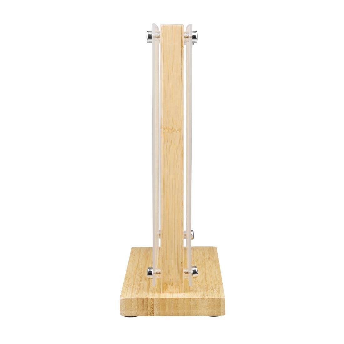 Vogue Magnetic Knife Block Bamboo - 290x270x120mm 11 1/2x 10 1/2x 4 3/4"