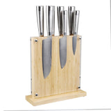 Vogue Magnetic Knife Block Bamboo - 290x270x120mm 11 1/2x 10 1/2x 4 3/4"