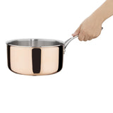 Vogue Induction Tri-Wall Copper Saucepan - 200mm 8"