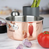 Vogue Induction Tri-Wall Copper Saucepan - 200mm 8"