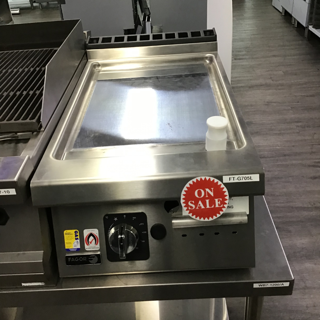 Ex-Showroom: Fagor Kore 700 Bench Top Chrome Gas Griddle - FT-G705CL-VIC1026
