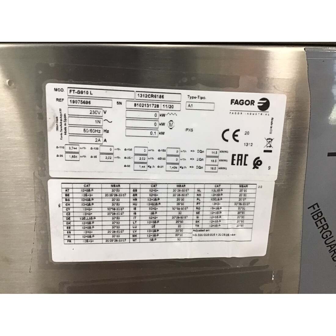 Ex-Showroom: Fagor Kore 900 Series Gas Fry Top FT-G910L-VIC584