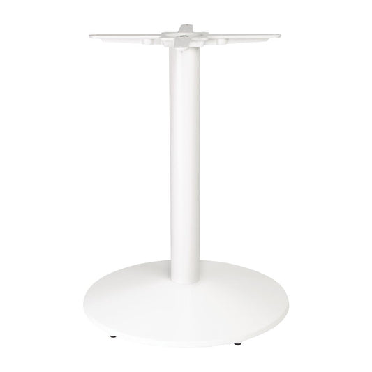 Bolero Outdoor/Indoor Cast Iron Round Table Base - White