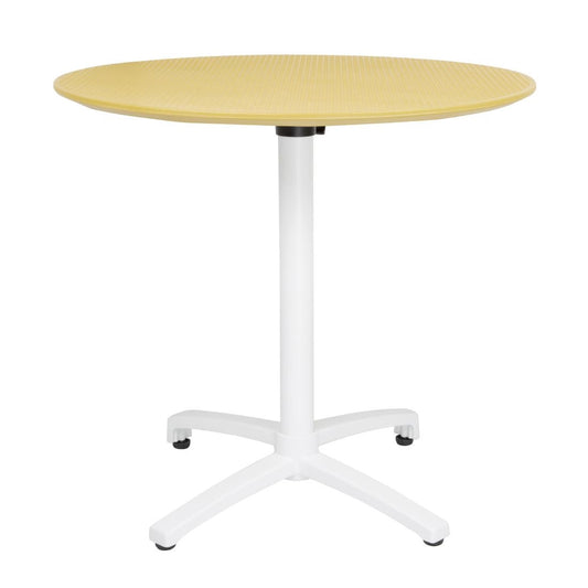 Bolero Folding PP Table Mustard Yellow - 800mm