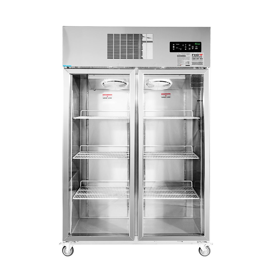 2NDs: Thermaster Double Door Upright Display Fridge - SUCG1000-NSW2055