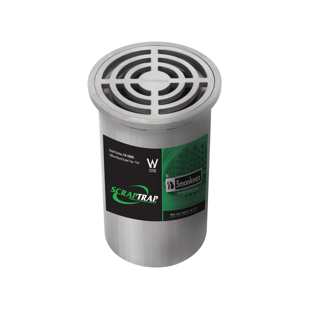 100mm Round Floor Waste Arrestor (suits 100mm pipe) FW-100BRL