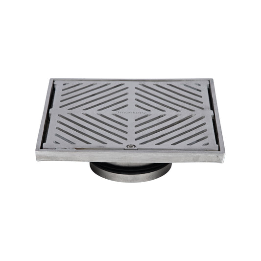 200mm Square Floor Waste (suits 100mm pipe) (Heel Proof) FW-200S-304