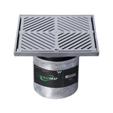 250mm Square Floor Waste Arrestor (suits 150mm pipe) (Heel Proof) FW-250BS-150-316