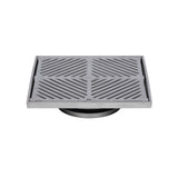 200mm Square Floor Waste (suits 150mm pipe) (Heel Proof) FW-200S-150-304
