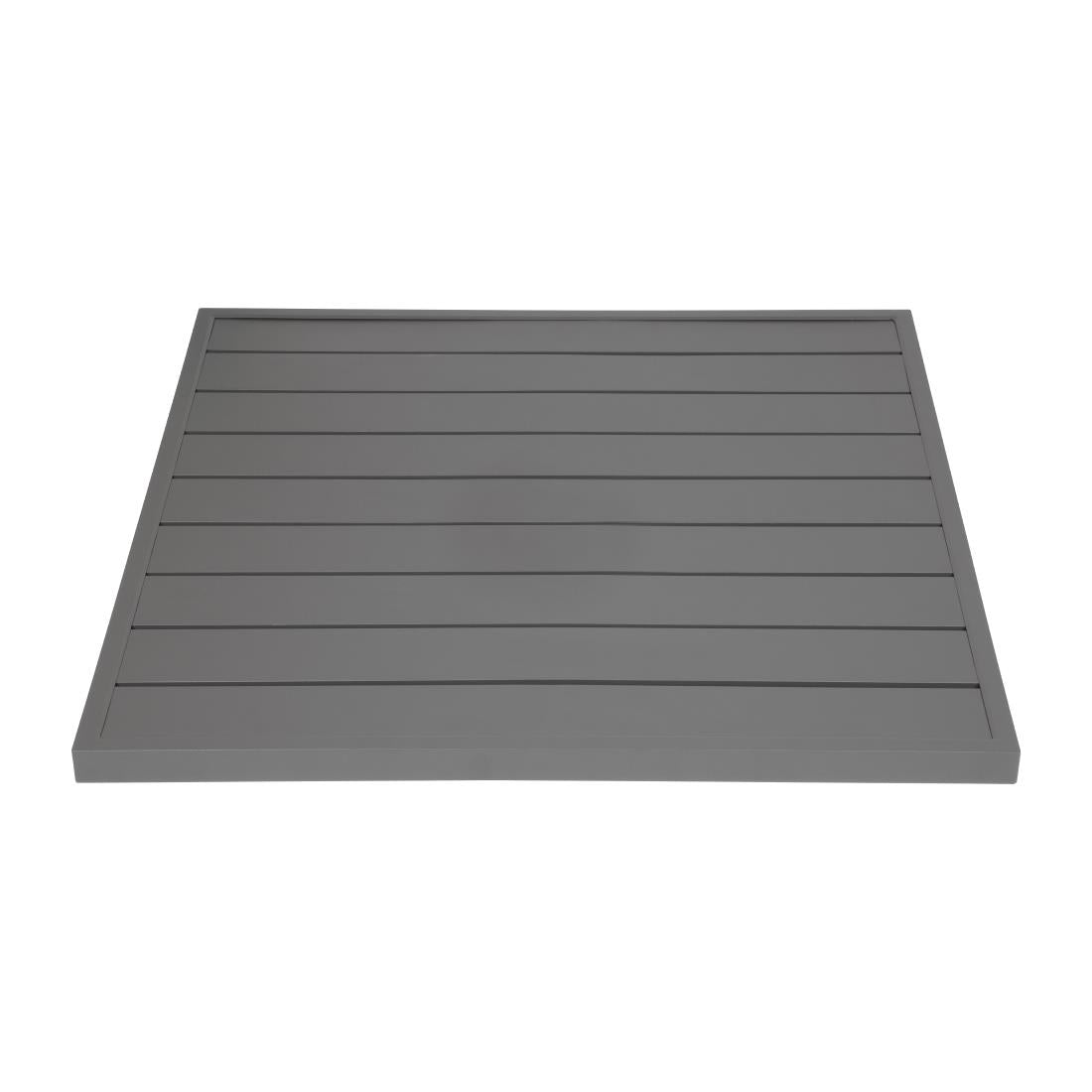 Bolero Dark Grey Aluminium Table Top Square - 700mm