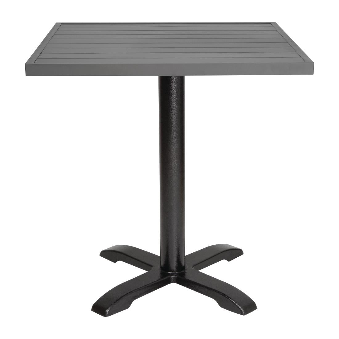 Bolero Dark Grey Aluminium Table Top Square - 700mm