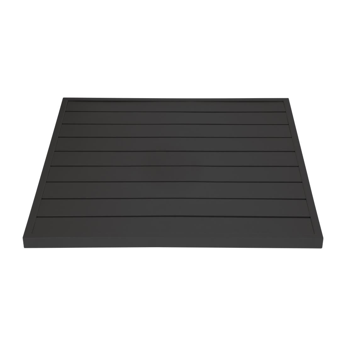 Bolero Black Aluminium Table Top Square - 700mm