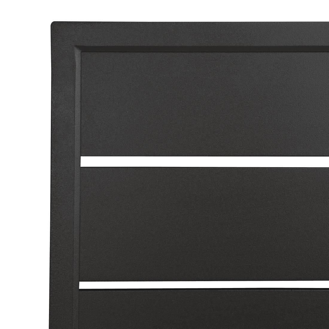 Bolero Black Aluminium Table Top Square - 700mm