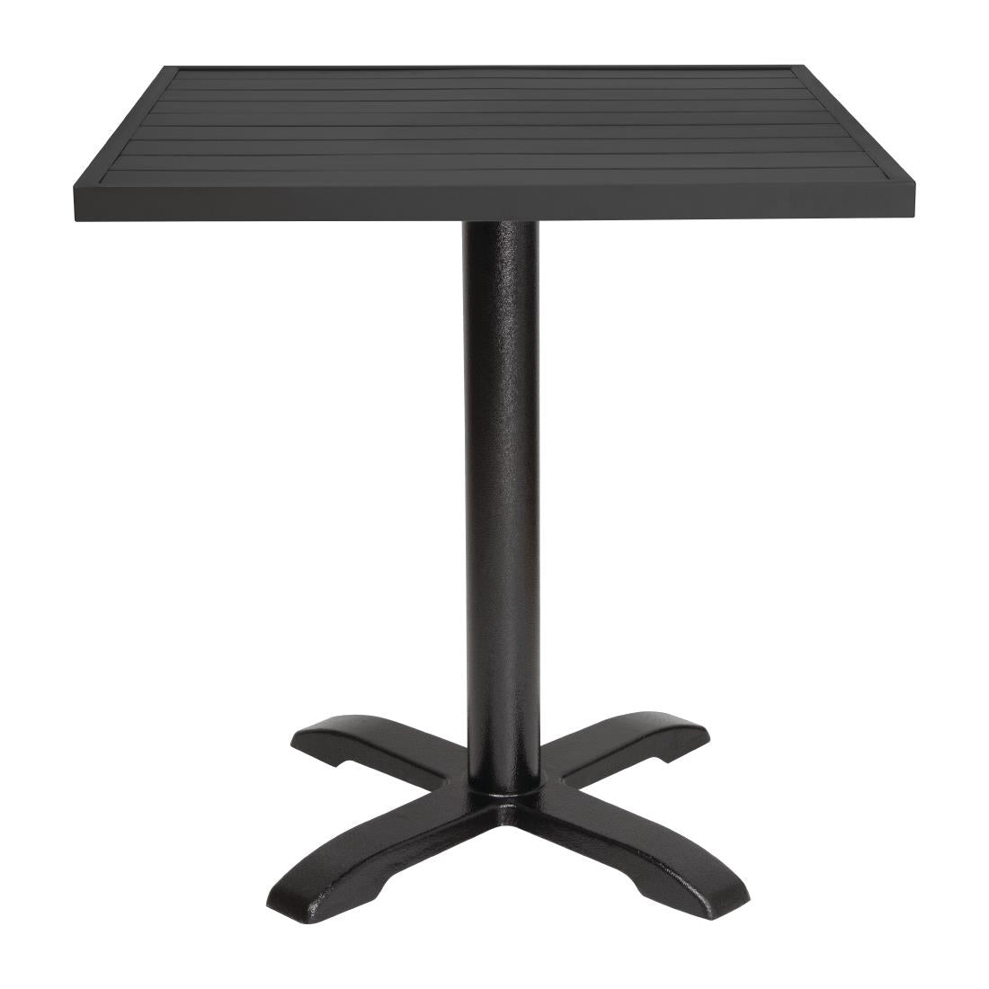 Bolero Black Aluminium Table Top Square - 700mm