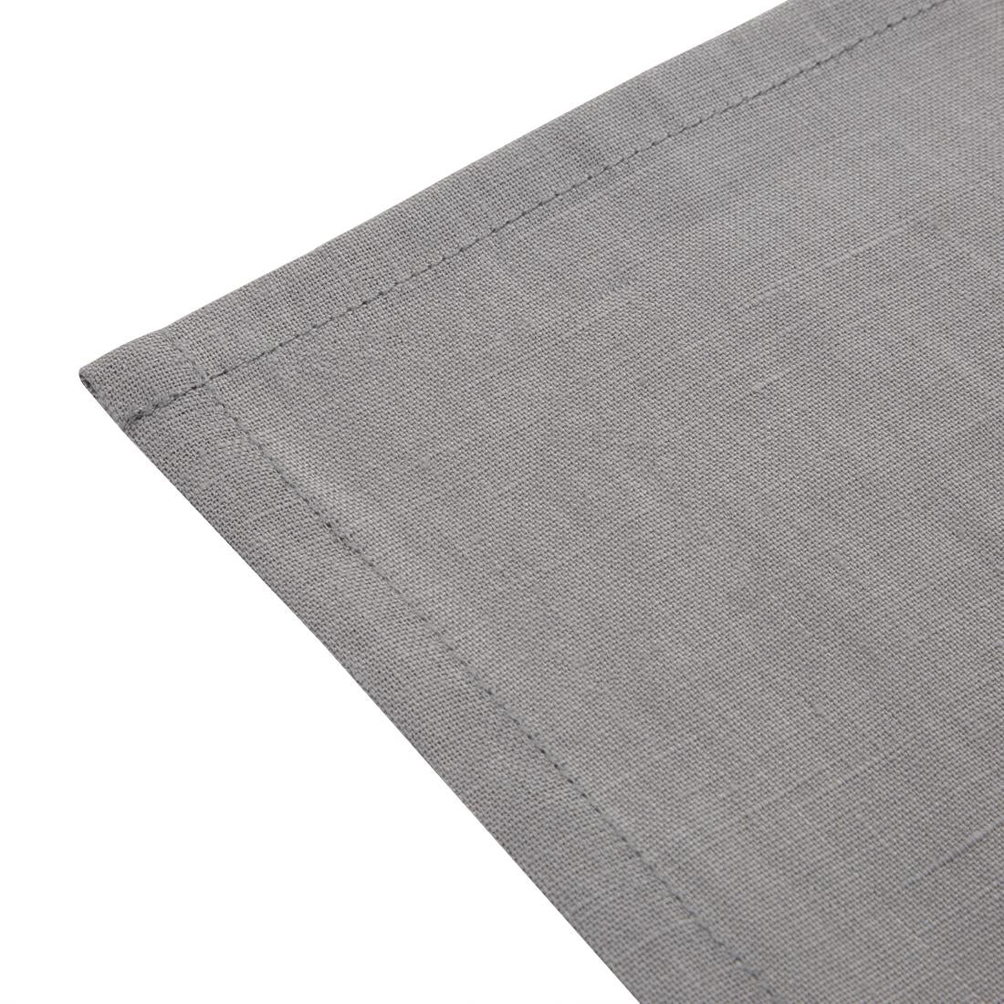 Olympia Linen Table Napkin 400x400mm Grey (Pack 12)