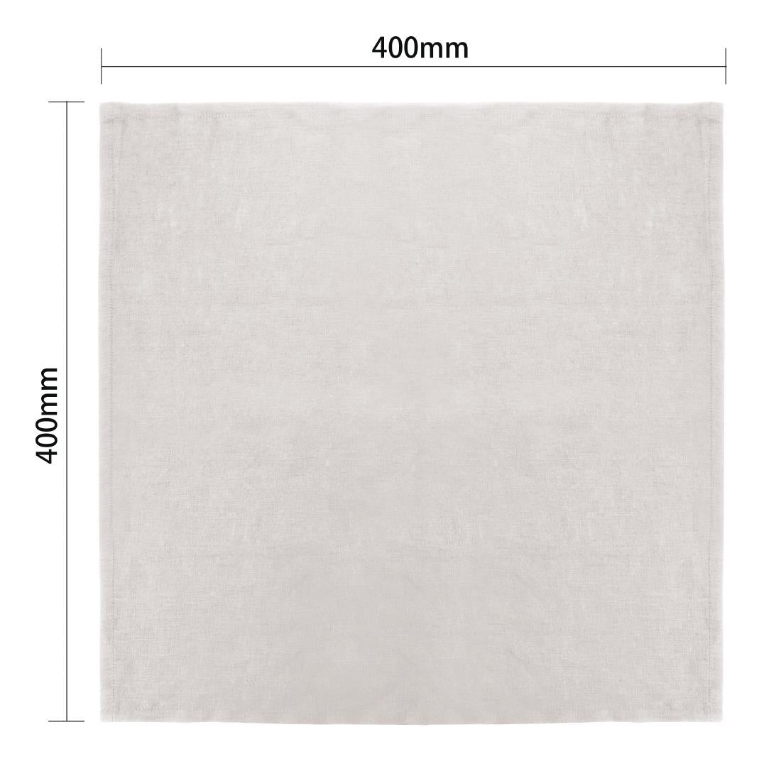 Olympia Linen Table Napkin 400x400mm Natural (Pack 12)