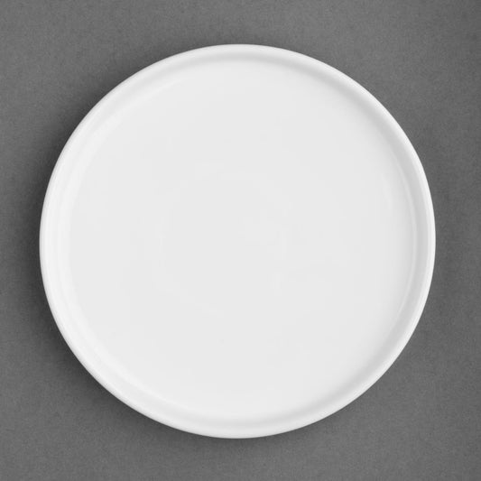 Olympia Whiteware Flat Round Plate - 210mm 8 1/4" (Box 6)