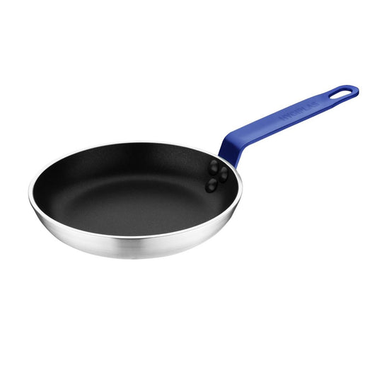 Hygiplas Frypan Aluminium Non-stick Teflon Platinum Plus Blue Handle - 200x35mm