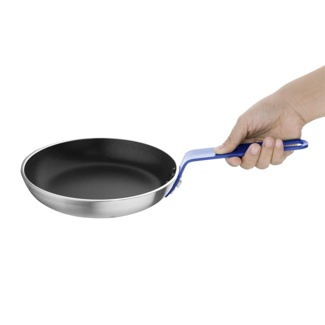 Hygiplas Frypan Aluminium Non-stick Teflon Platinum Plus Blue Handle - 200x35mm