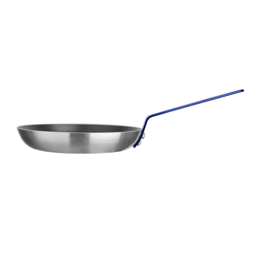 Hygiplas Frypan Aluminium Non-stick Teflon Platinum Plus Blue Handle - 240x40mm